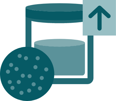 Illustration of the four disease markers in IgAN: Gd-IgA1, hematuria, proteinuria, and kidney function (eGFR)